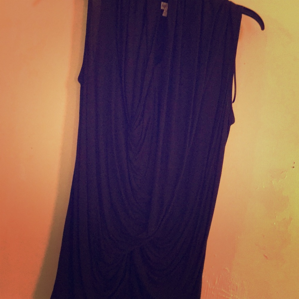 Black cross chest blouse